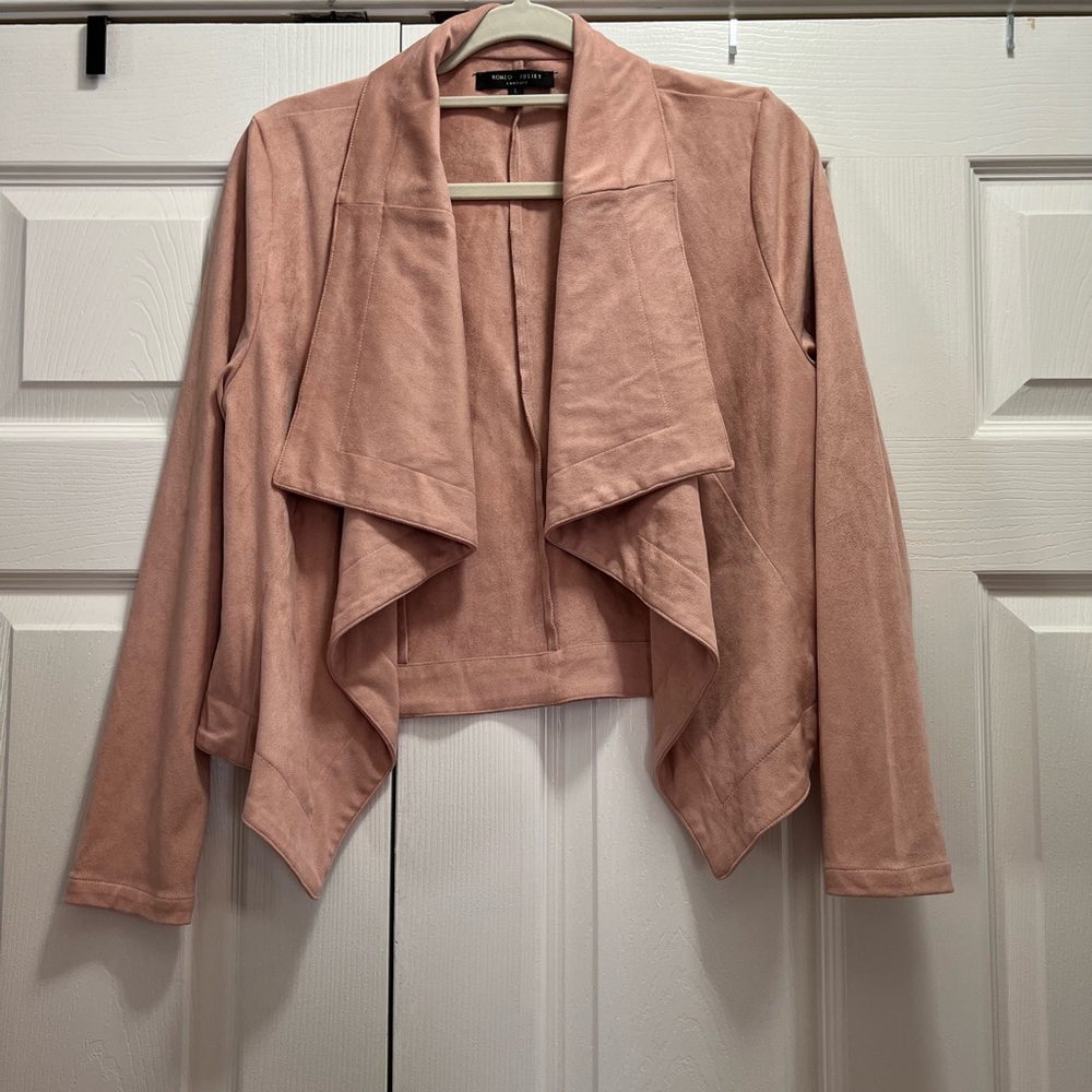 Faux Suede Blazer